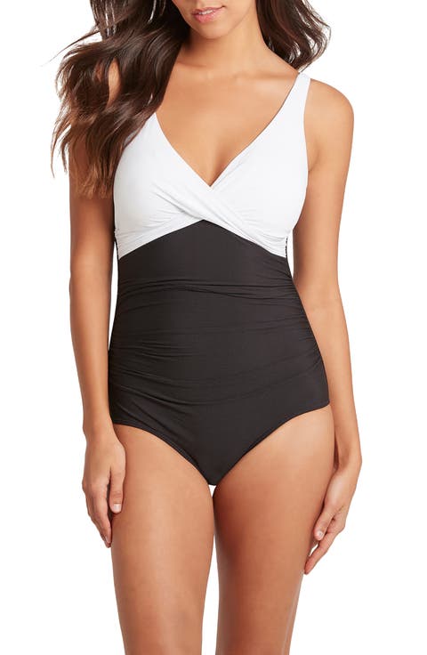 Cross Front One-Piece Swimsuit