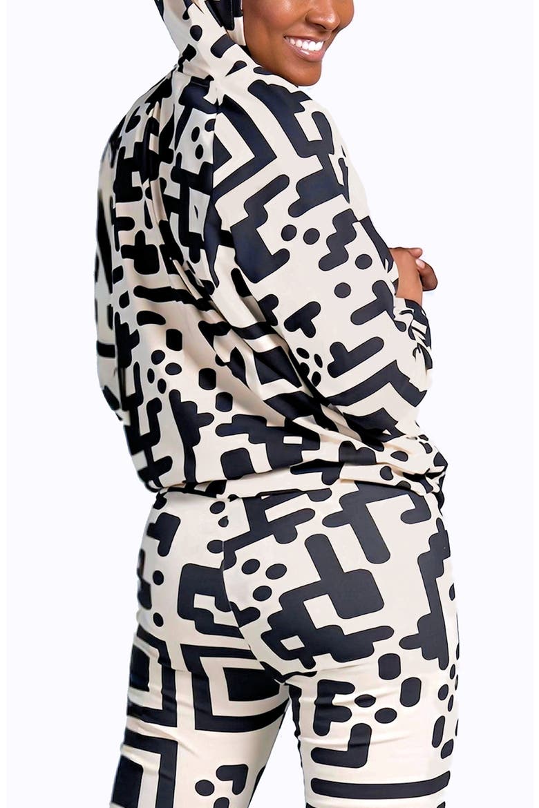 QR Code Print Modal Blend Hoodie, Alternate, color, CREAM
