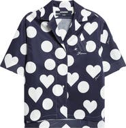 Jacquemus La Chemise Marin Heart Print Button-Up Shirt