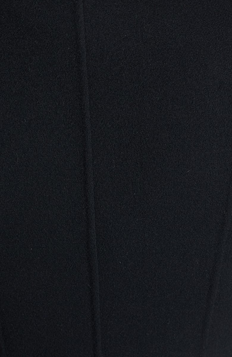 Mackage 'Hemy' Leather Sleeve Asymmetrical Long Coat, Alternate, color, 