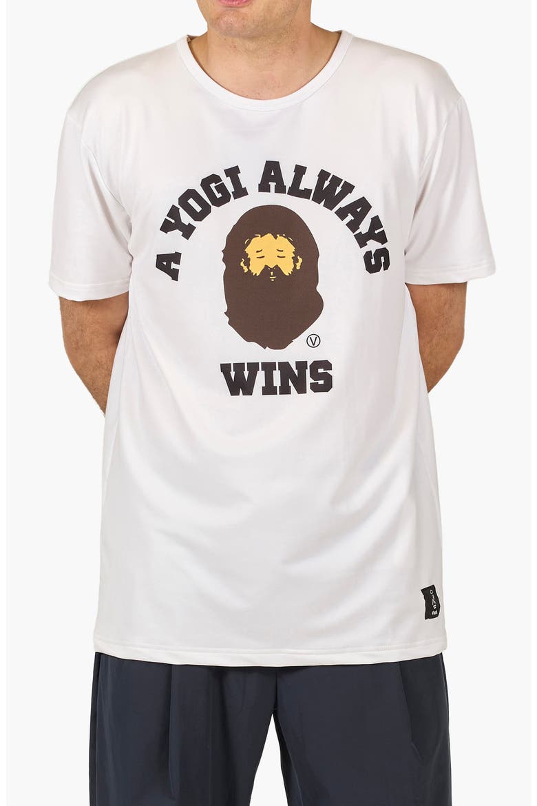 A Yogi Always Wins Performance Graphic T-Shirt, Alternate, color, WHITE