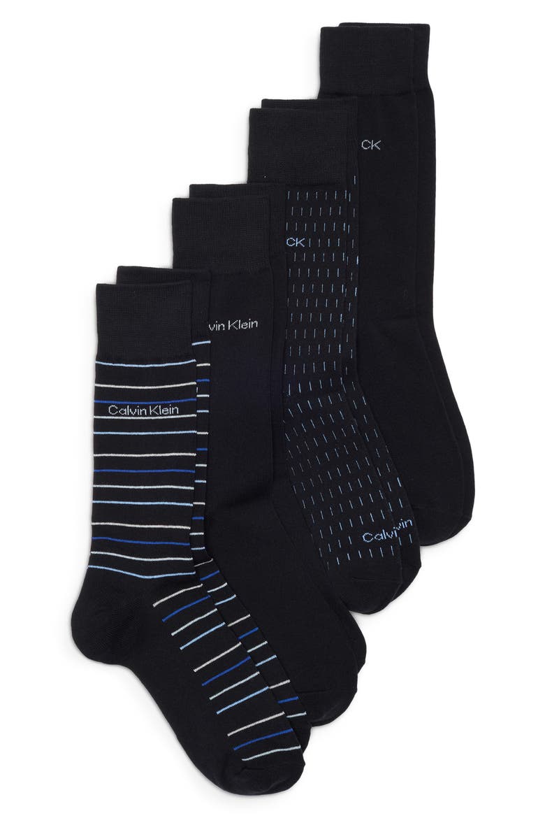 4-Pack Assorted Dress Socks, Main, color, BLACK