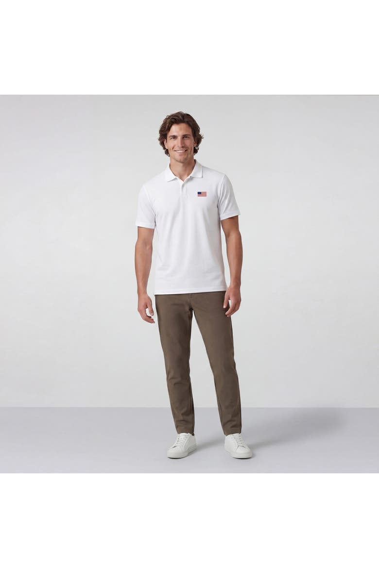 USA Flag Clubhouse Pique Polo, Main, color, True White