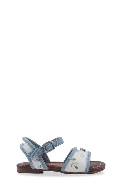 Sam Edelman Kids' Kara Ankle Strap Sandal In White Multi