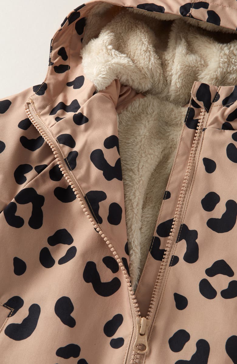 Kids' Print Faux Fur Lined Hooded Jacket