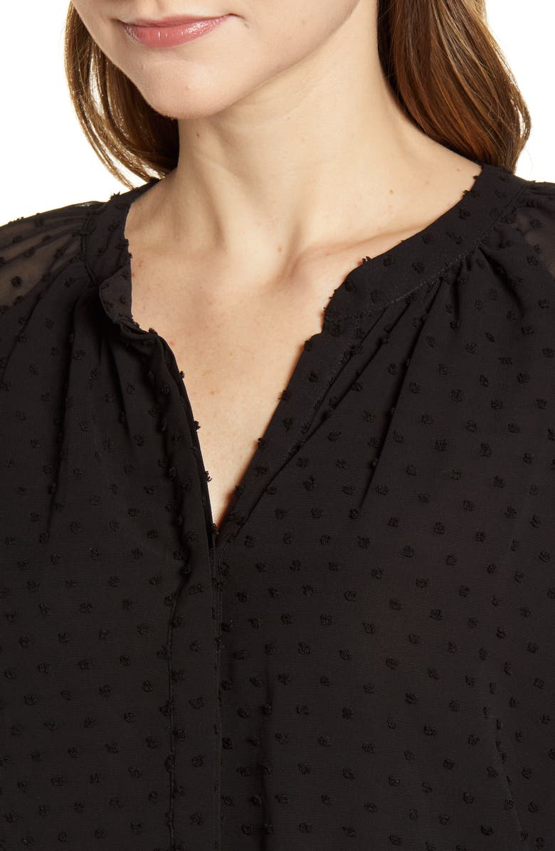 GIBSONLOOK Gibson Swiss Dot Blouse, Alternate, color, 