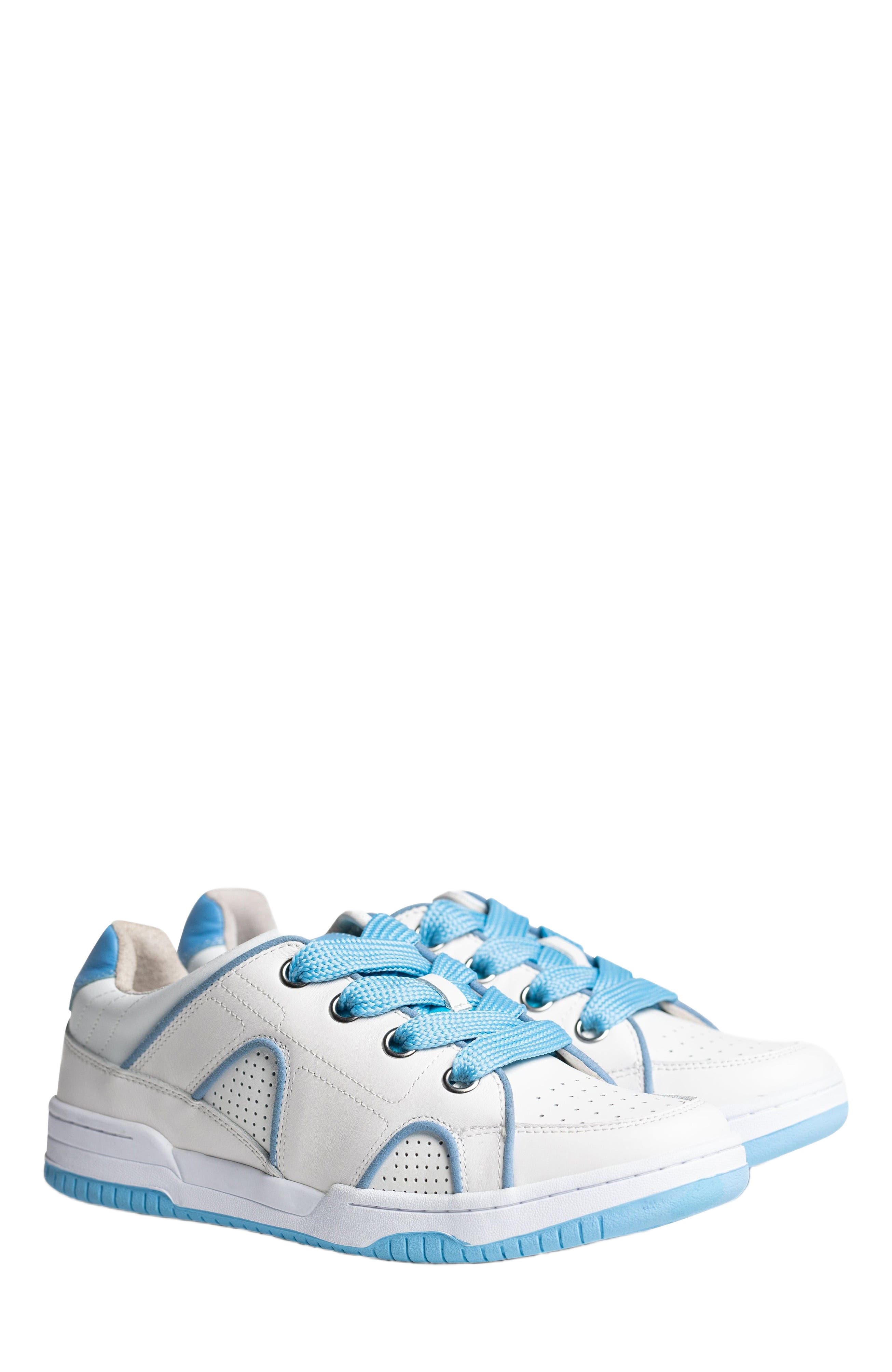 Freshy Steezy Lites Women's Sneaker, Alternate, color, White/Light Blue
