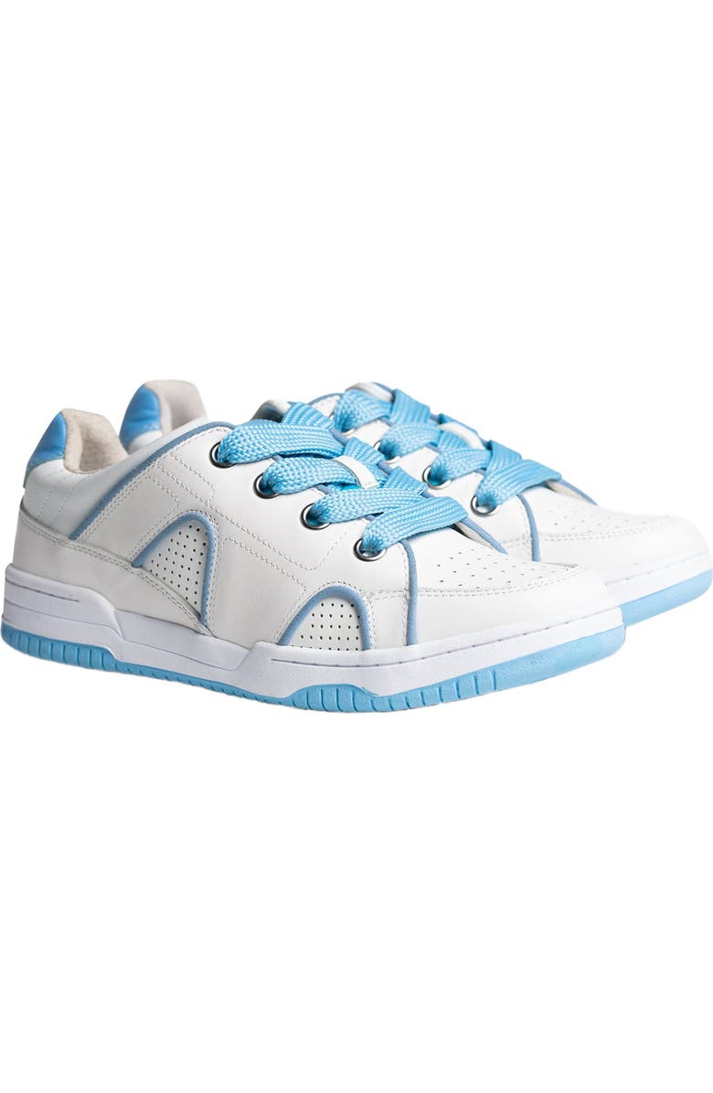 Freshy Steezy Lites Women's Sneaker, Alternate, color, White/Light Blue