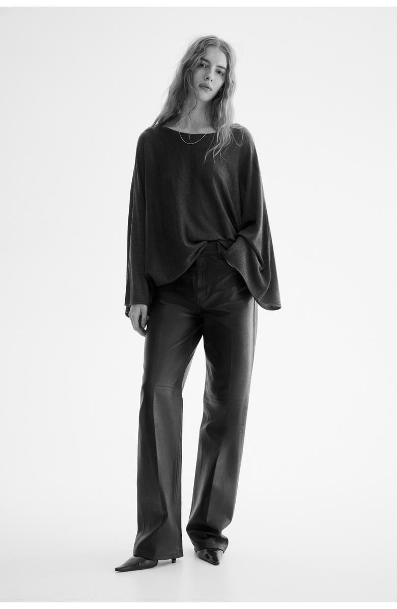 H&M Oversized Top, Alternate, color, Dark Gray Melange