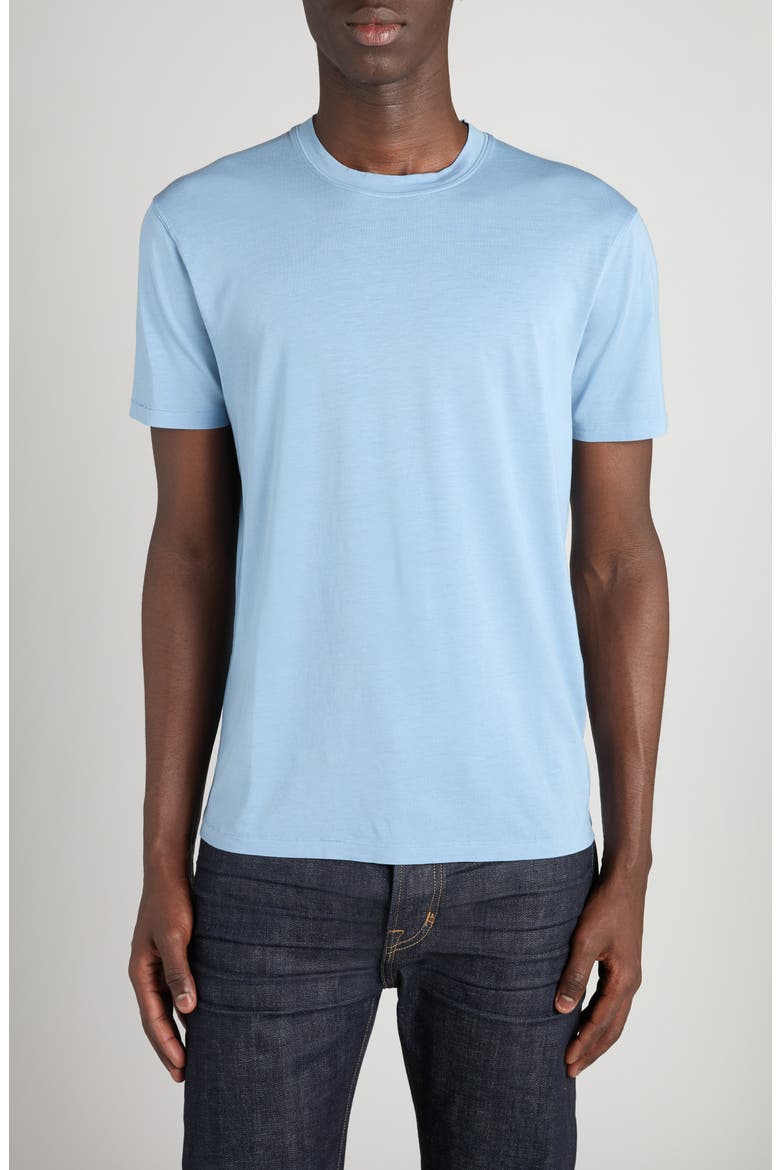 Short Sleeve Crewneck T-Shirt, Main, color, GLASS BLUE