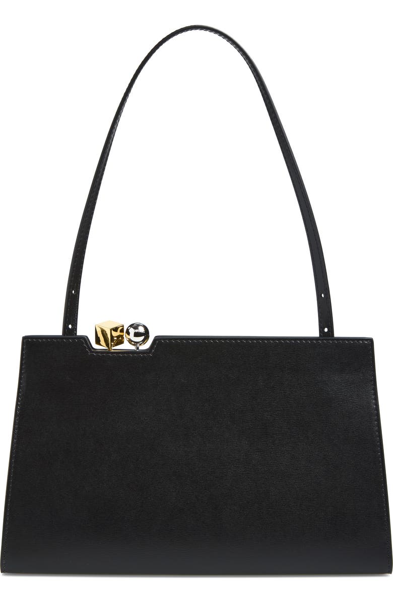 Jacquemus La Pochette Salon Leather Handbag, Alternate, color, Black 990