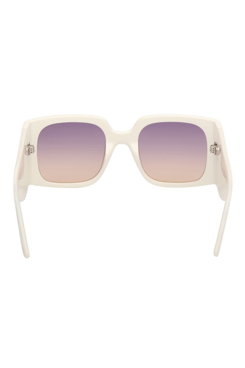 Square Sunglasses, Alternate, color, WHITE / GRADIENT OR MIRROR VIOLET