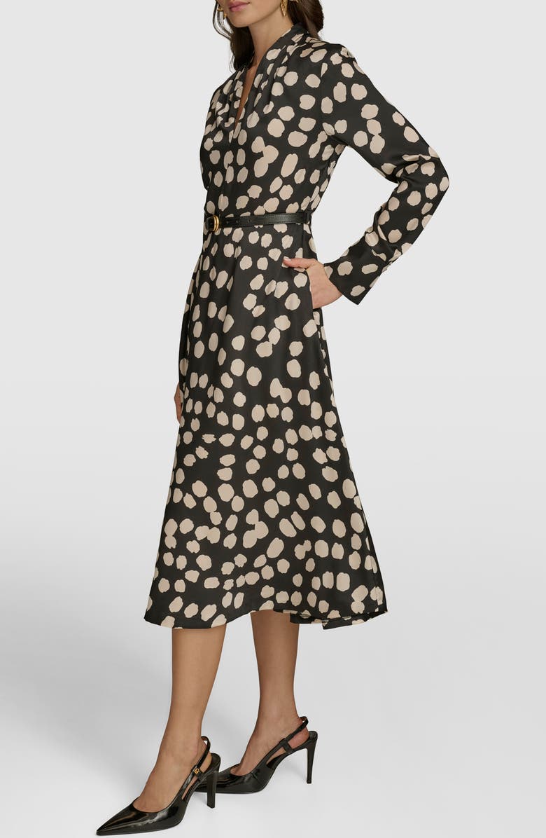 Donna Karan New York Belted A-Line Dress, Alternate, color, 