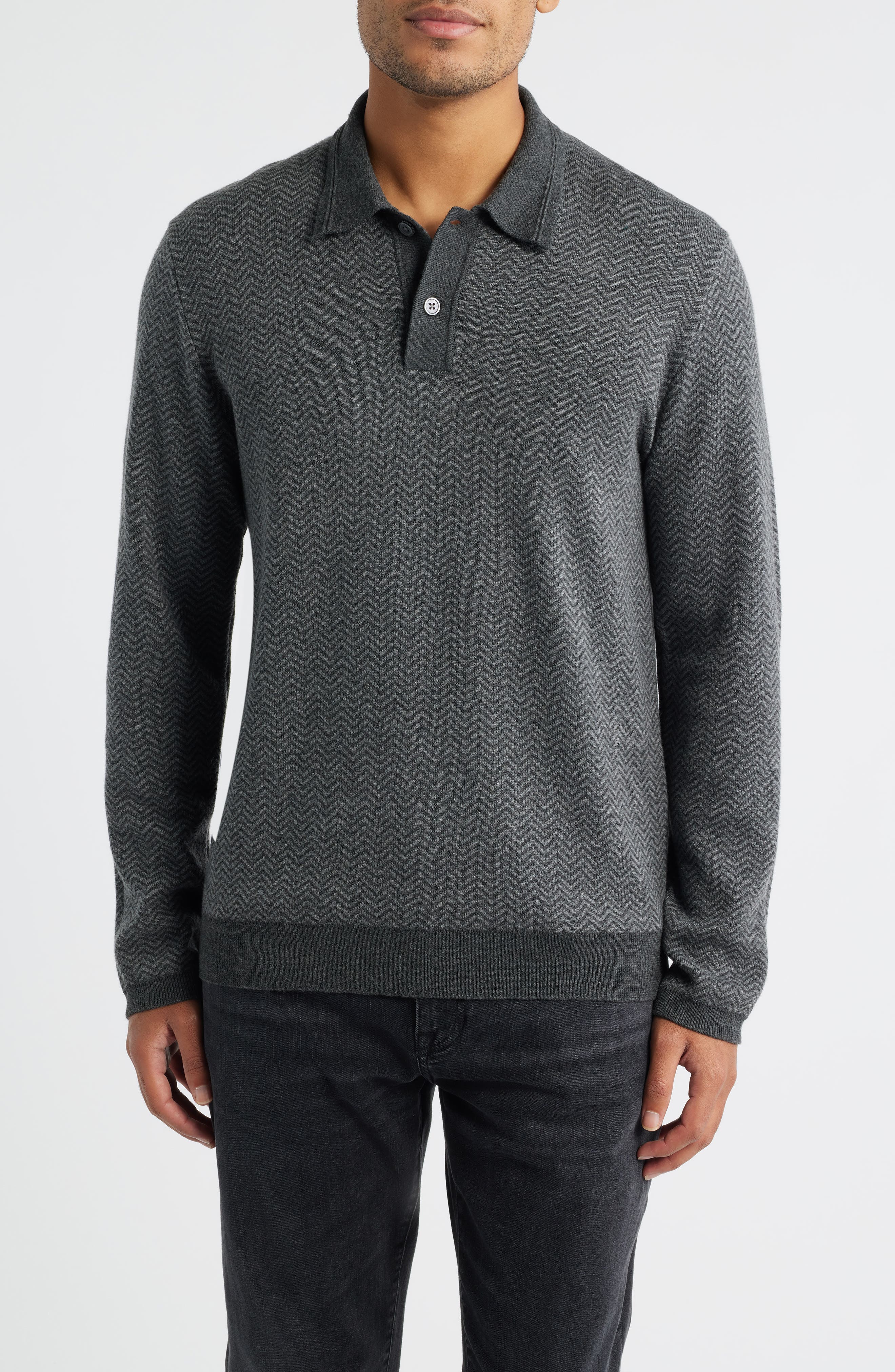 Rails Herrington Herringbone Polo Sweater