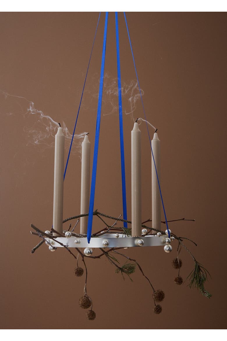 Pearl Advent Candleholder, Alternate, color, Silver