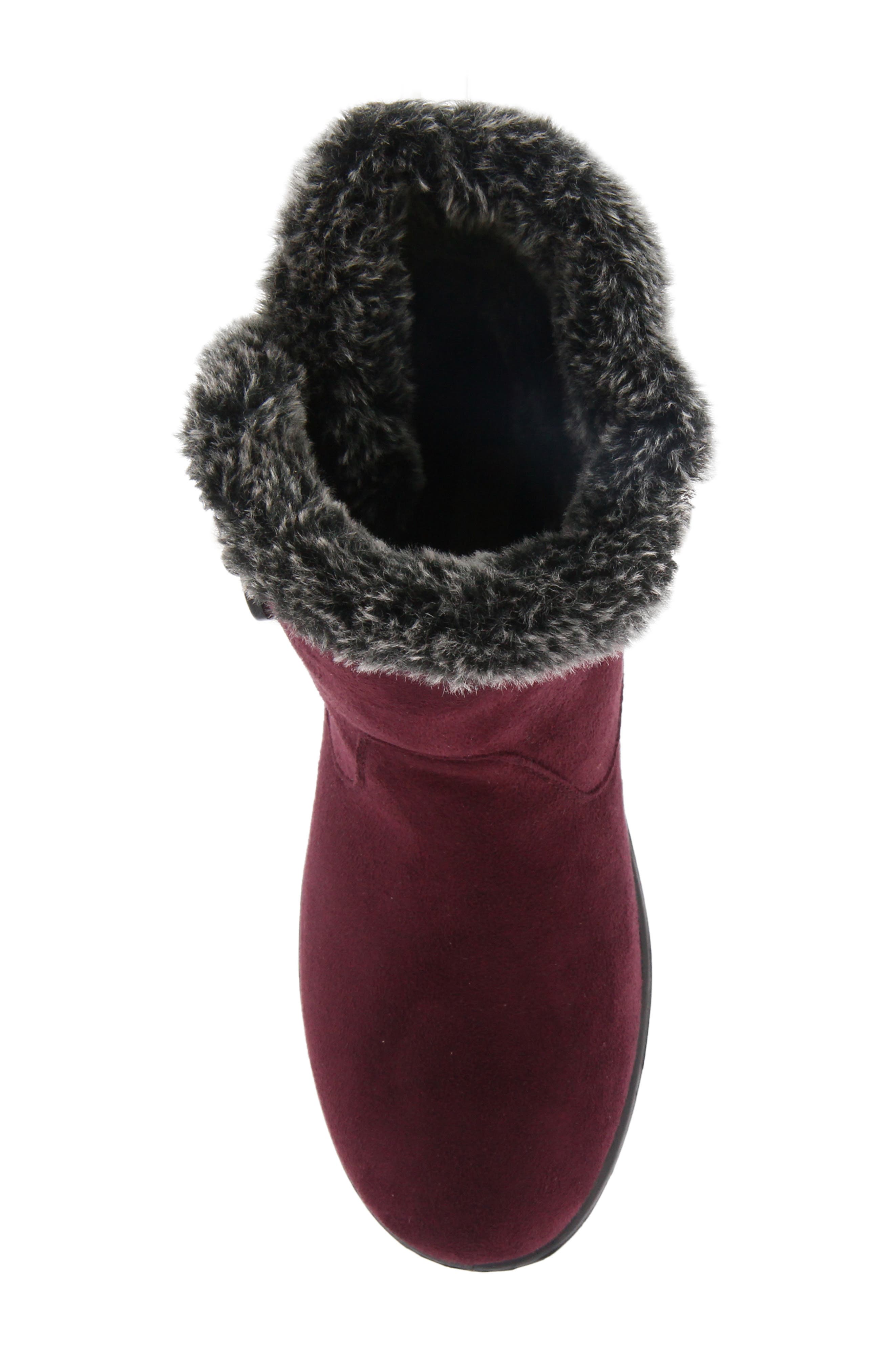 Istra Waterproof Winter Boot, Alternate, color, BURGUNDY FAUX FUR