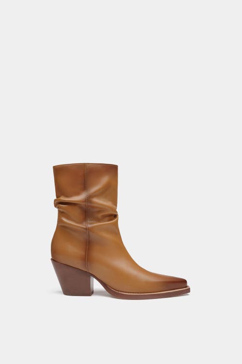 Dante Soft Leather Ankle Boots Gadot In Brown
