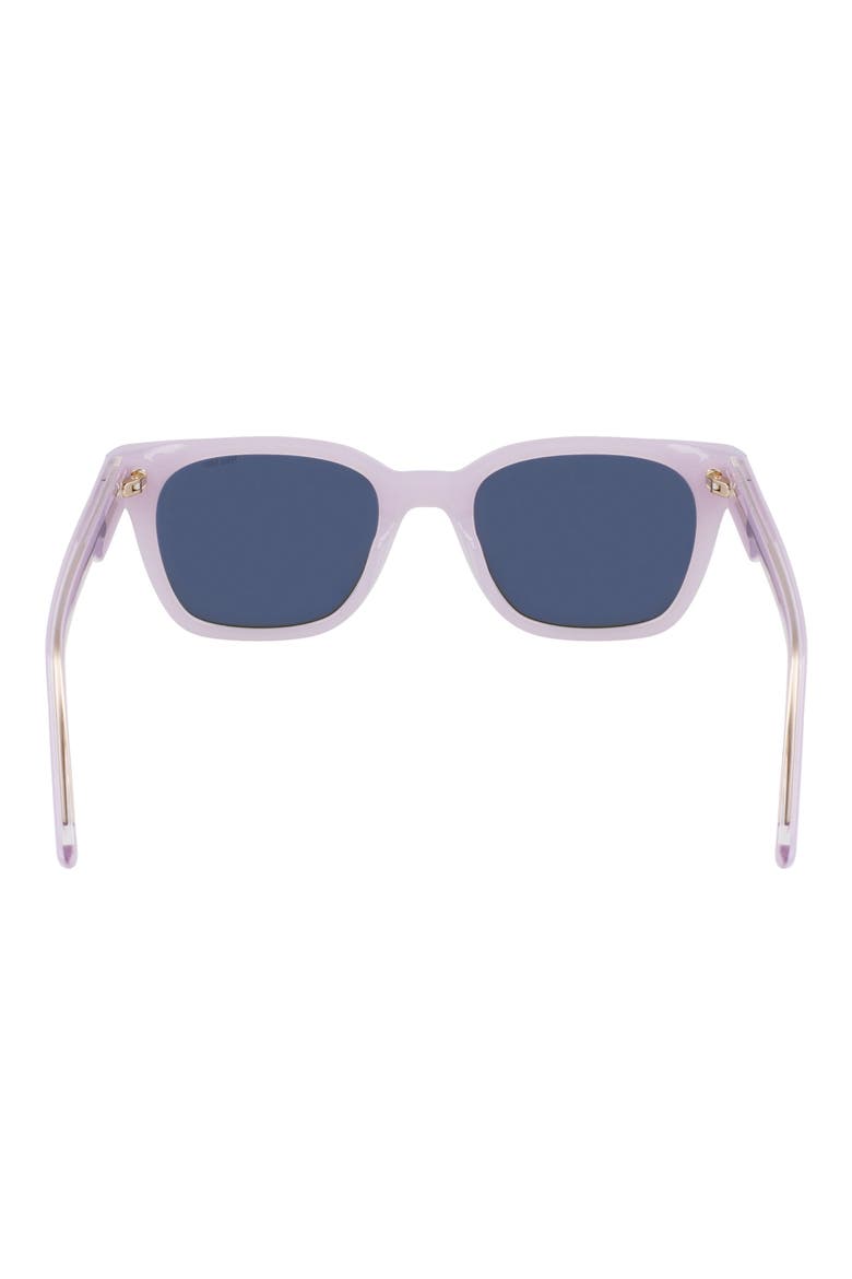 Crescent II 52mm Square Sunglasses, Alternate, color, MILKY LILAC BLOOM / GREEN