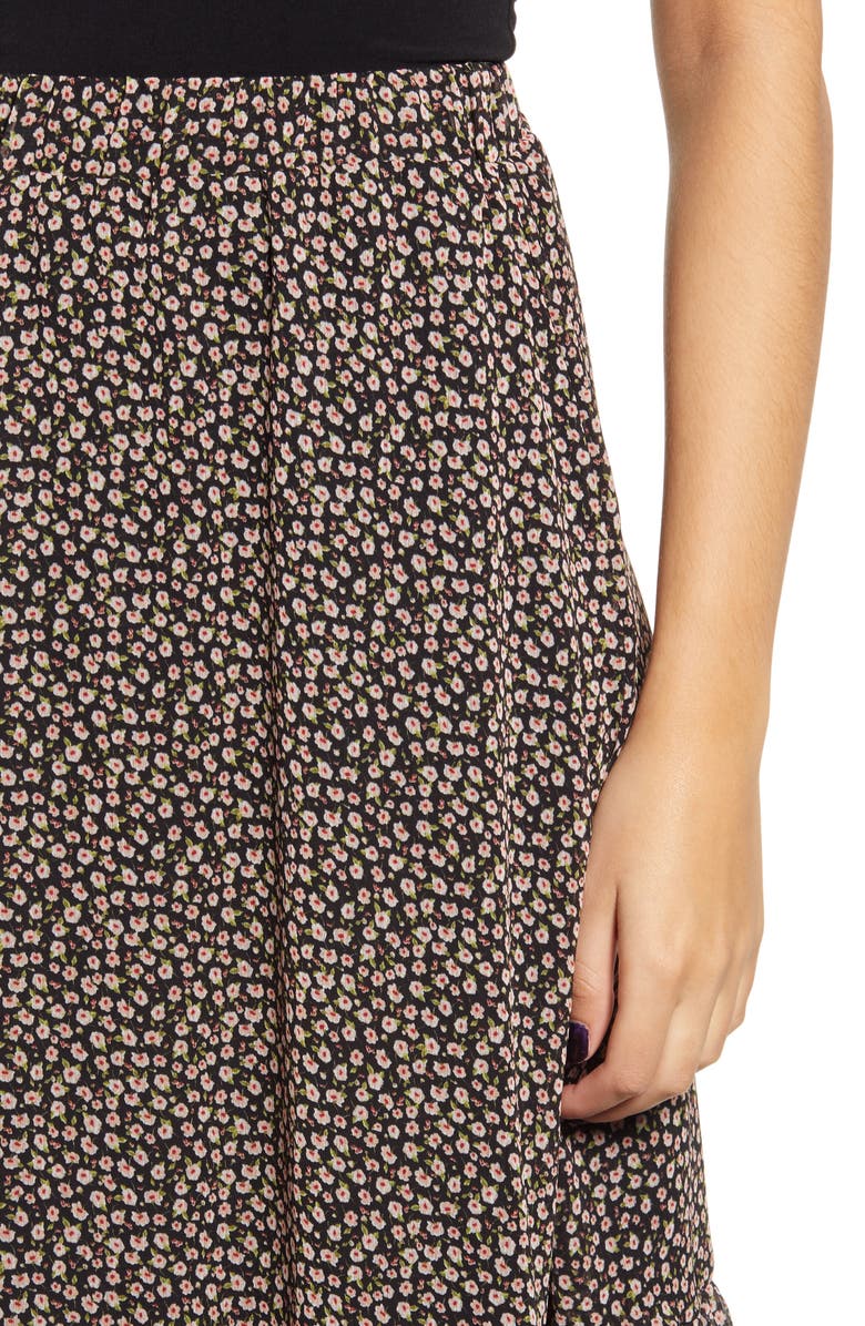 Ten Sixty Sherman Ruffle Hem Midi Skirt, Alternate, color,