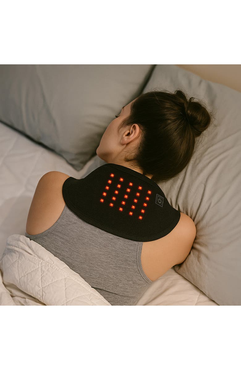 PURSONIC Red Light Therapy Neck Pack Wrap - Targeted Relief for Neck & Shoulders, Alternate, color, Black