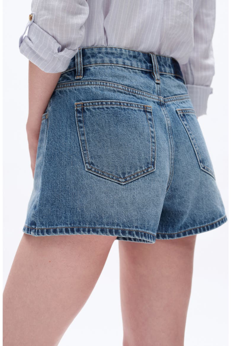 Denim Shorts, Alternate, color, MEDIUM BLUE