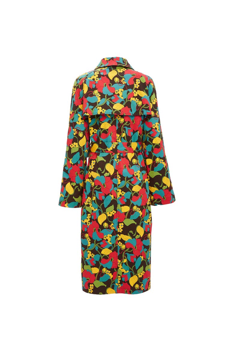 Milano Trench Coat Vines Brown, Alternate, color, Vines Brown