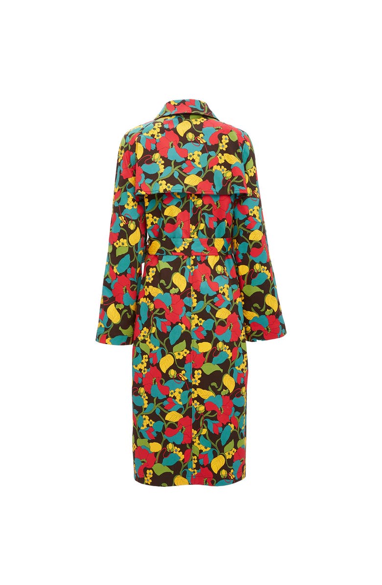 La DoubleJ Milano Trench Coat Vines Brown, Alternate, color, Vines Brown