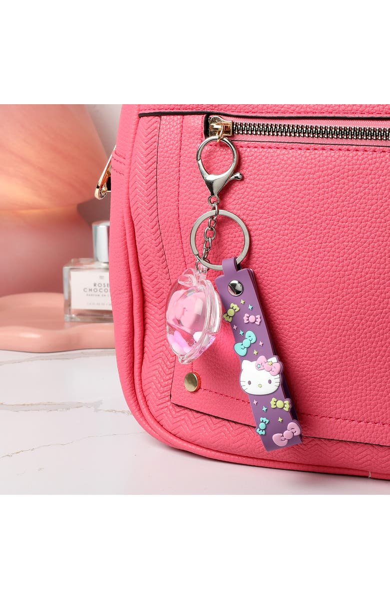 Hello Kitty Acrylic Liquid Heart Keychain, Alternate, color, Purple