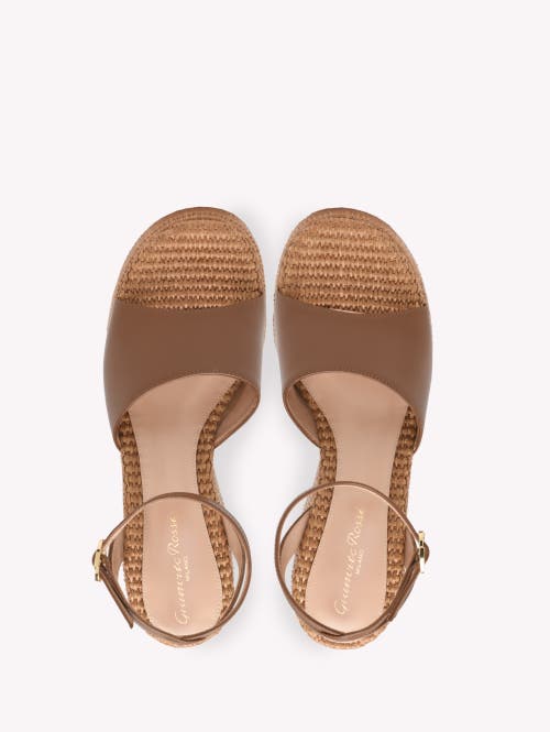Gianvito Rossi Thalia Wedge Sandals For Women In Brown Leather