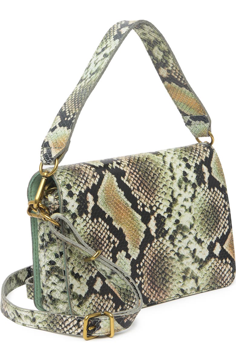 Madewell Snake Embossed Leather Convertible Crossbody Bag, Alternate, color,