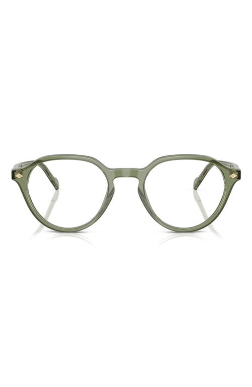 Vogue 48mm Phantos Optical Glasses In Transparent Green