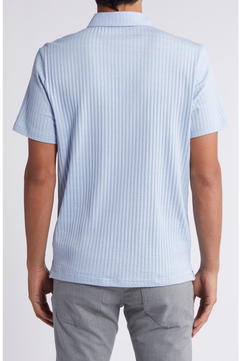 Mozart Slim Fit Jacquard Polo, Alternate, color, LIGHT BLUE