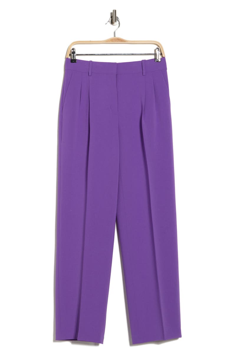 Theory Double Pleat Trousers, Alternate, color, Bright Peony