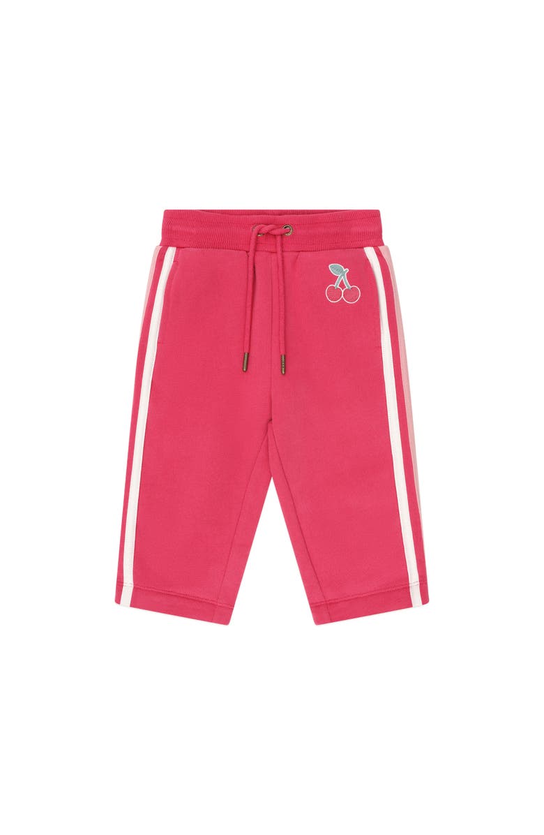 Huxbaby Cherry Racer Stripe Trackpant, Main, color, Cherry