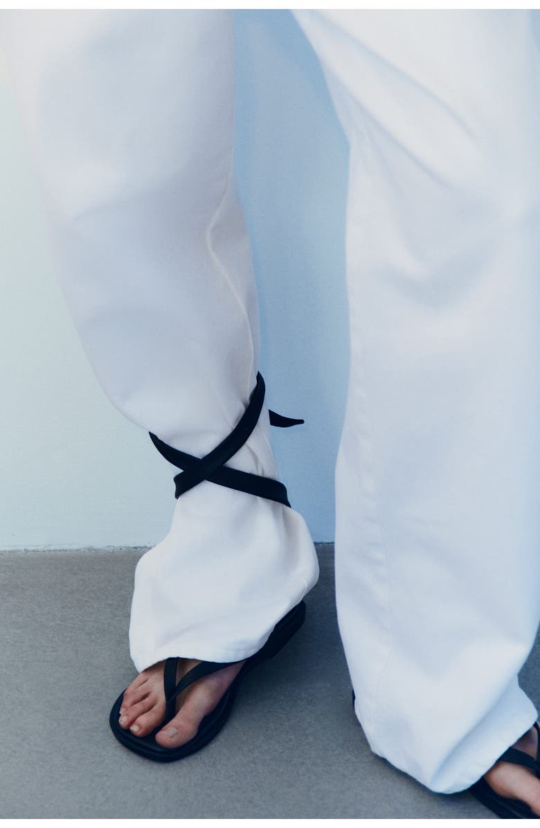 H&M Cotton Denim Dungarees, Alternate, color, White