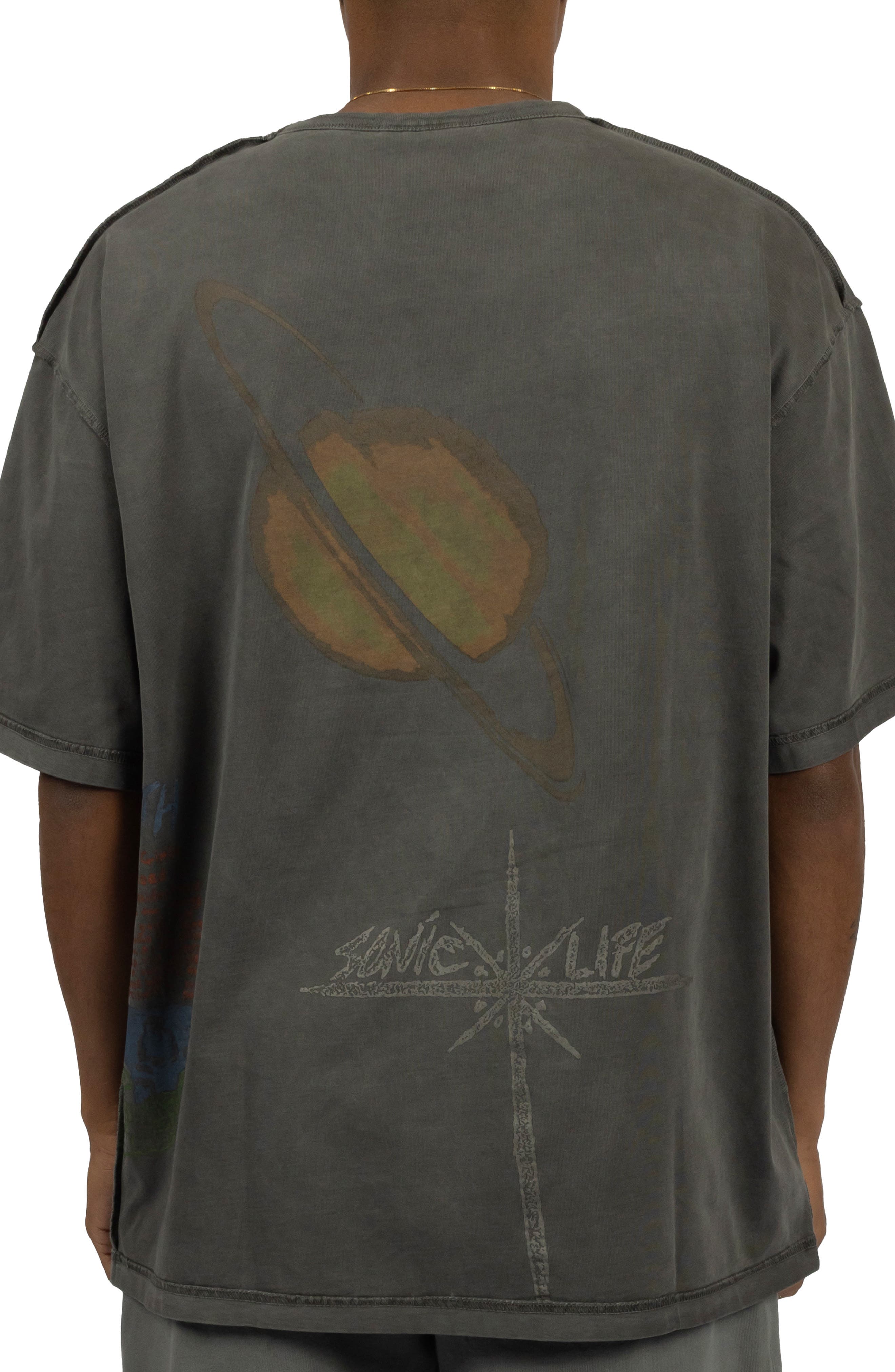 Test Print Oversize Cotton Graphic T-Shirt - image 2