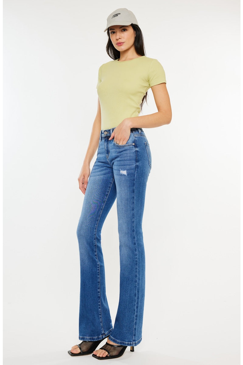 Kiera Mid Rise Bootcut Jeans, Alternate, color, Medium Wash