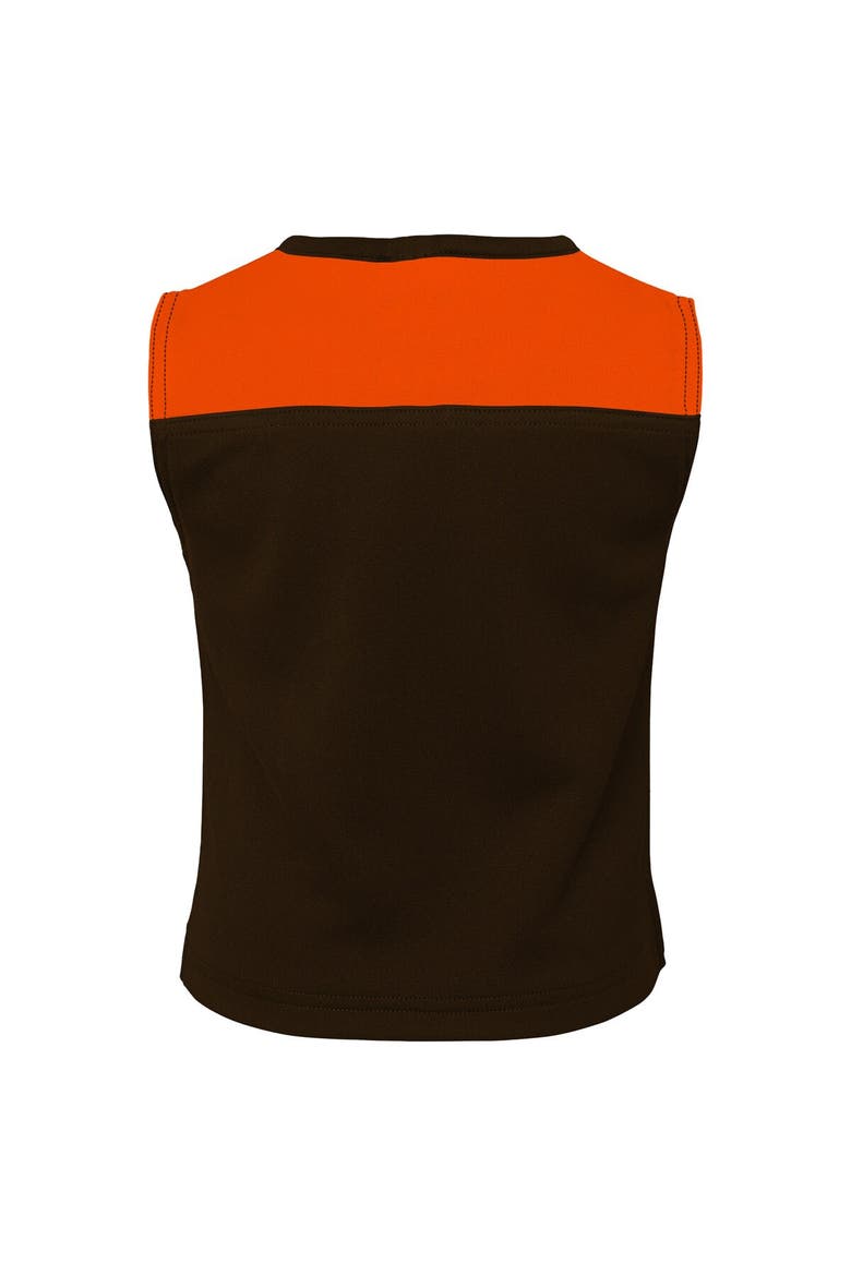 Girls Youth Brown/Orange Cleveland Browns Two-Piece Spirit Cheerleader Set, Alternate, color, Brown