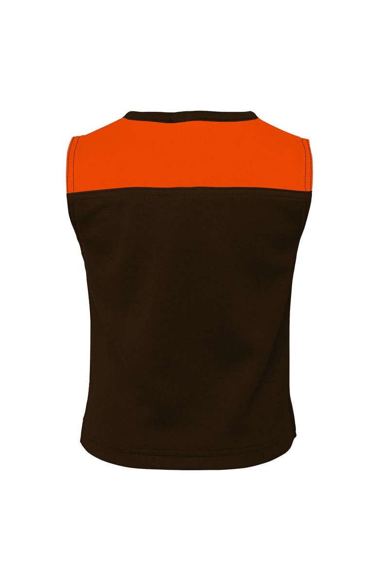 Outerstuff Girls Youth Brown/Orange Cleveland Browns Two-Piece Spirit Cheerleader Set, Alternate, color, Brown