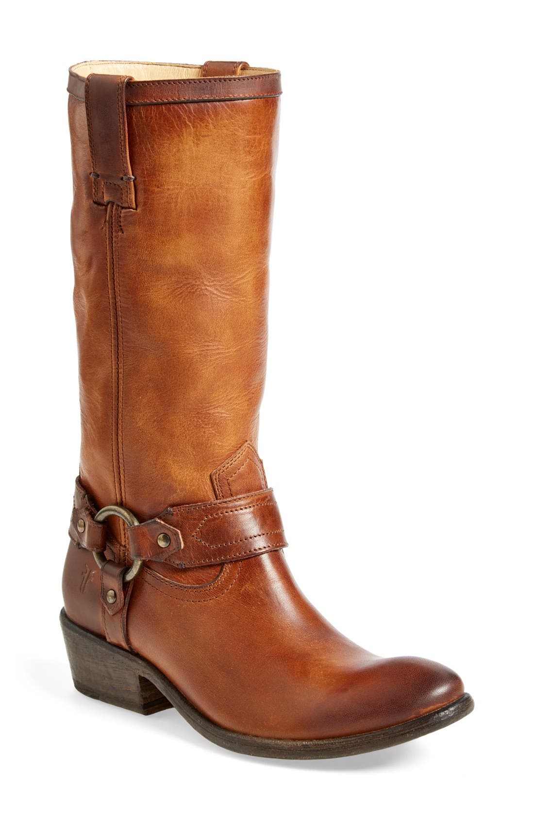 Frye 'Carson Harness' Western Mid Calf Riding Boot, Main, color, 