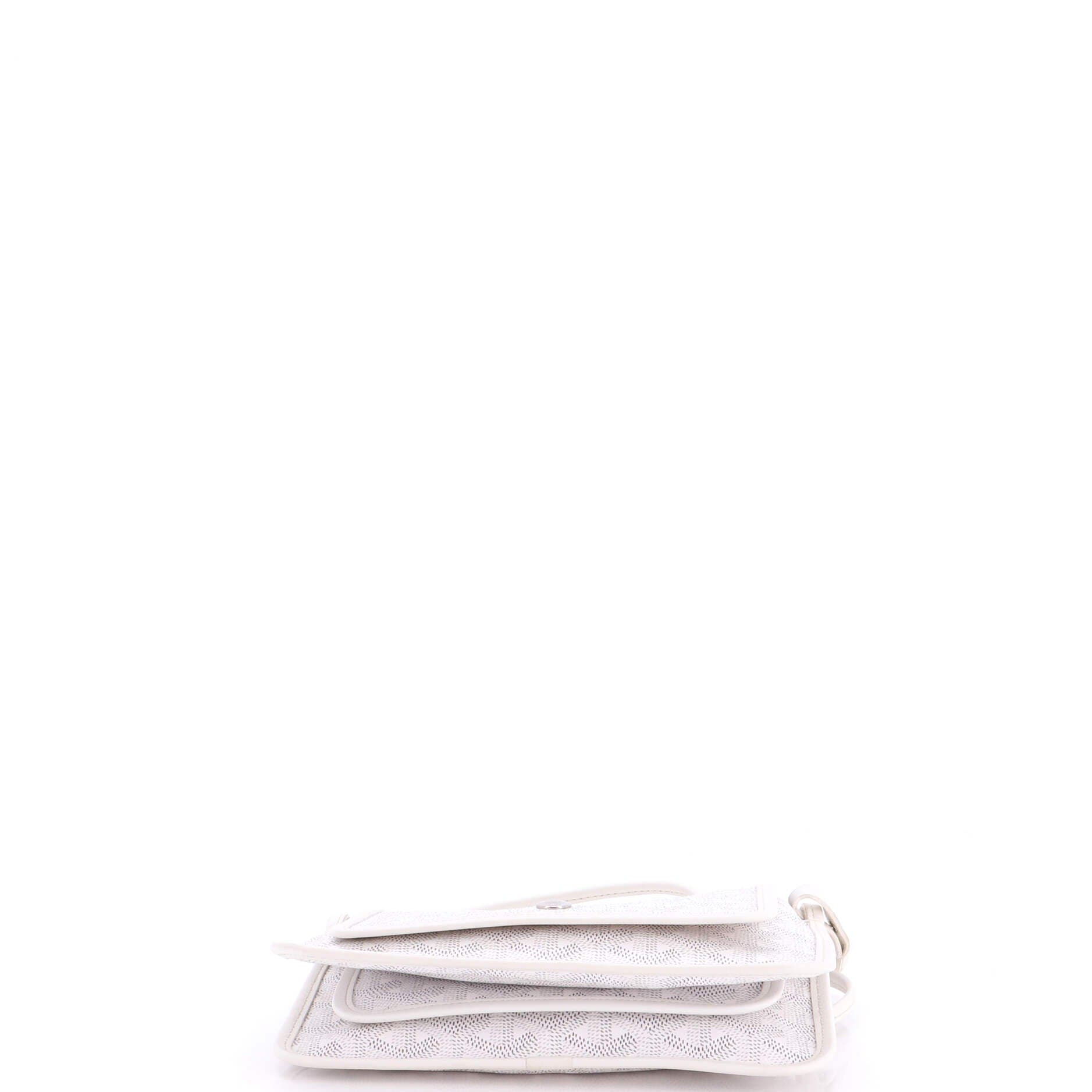 Plumet Clutch Wallet Coated Canvas, Alternate, color, White