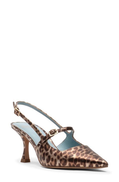 Vivi Metallic Leopard Print Pump