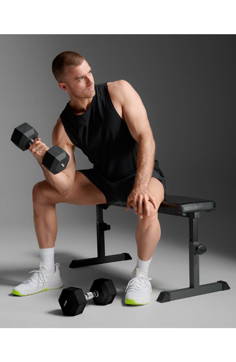 2XU Motion Cotton Flex Tank, Alternate, color, Black/Black