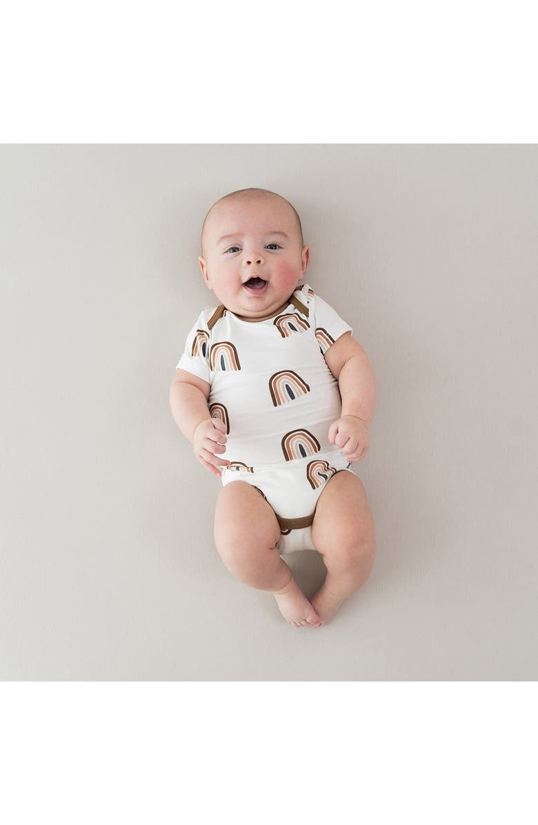 Kyte BABY Coffee Rainbow Bodysuit, Alternate, color,