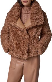 Donna Karan New York Faux Fur Teddy Jacket