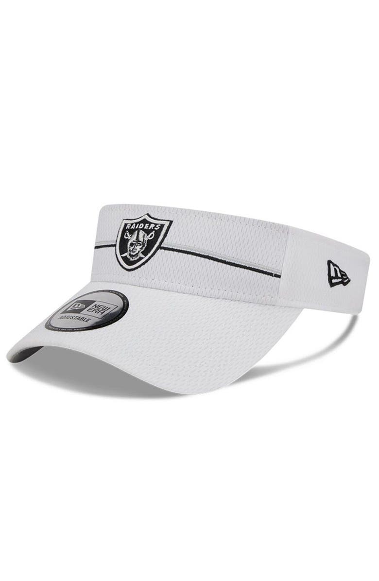 New Era Men's New Era White Las Vegas Raiders 2023 NFL Training Camp Adjustable Visor, Main, color,