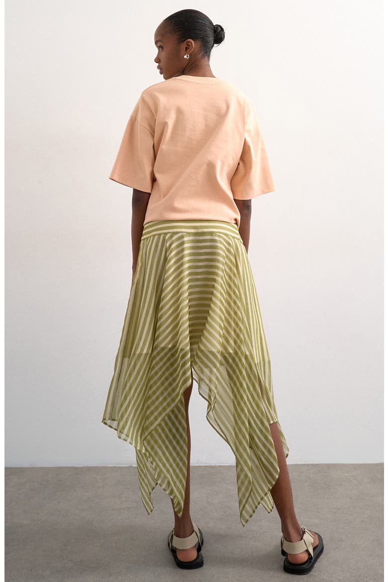 Striped Hanky Hem Miniskirt, Alternate, color, MGREEN