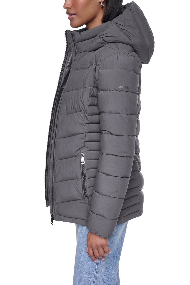 Packable Water Resistant Puffer Jacket, Alternate, color, TITAN