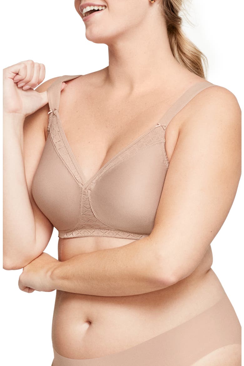 MagicLift® Seamless Support T-Shirt Bra, Alternate, color, CAFE