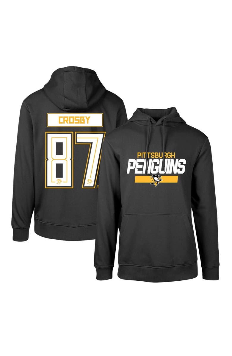 LEVELWEAR Men's Levelwear Sidney Crosby Black Pittsburgh Penguins Podium Name & Number Pullover Hoodie, Alternate, color, Black